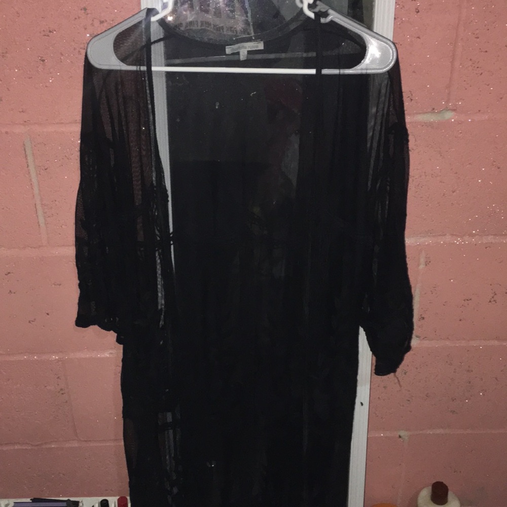 Beautiful black kimono lace design